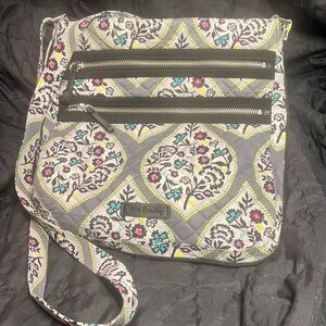 Vera Bradley Heritage Leaf Iconic Triple-Zip Hipster Crossbody Purse